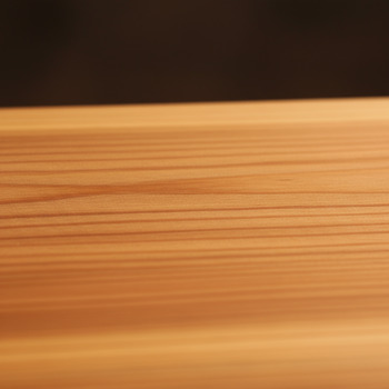 Amber cedar plank with straight grain