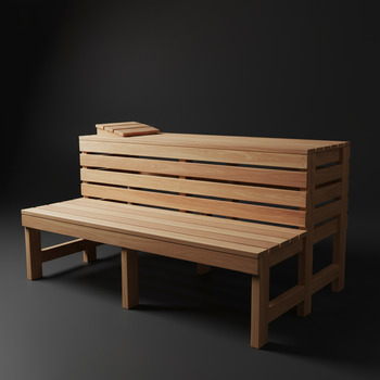 Classic single-level cedar bench