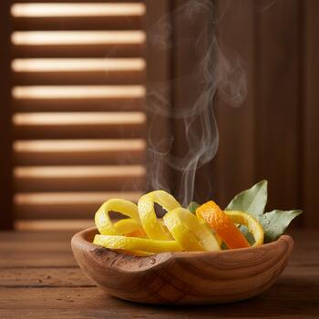 Citrus zest prepared for a subtle aroma