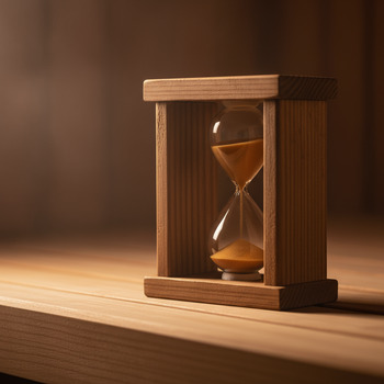 Hourglass for rest interval between rounds