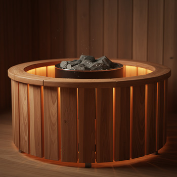 Protective guard rail around a hot stove