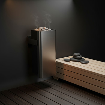 Compact balcony kit with slim stove and small bench