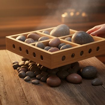 Sieve test to sort stones by size