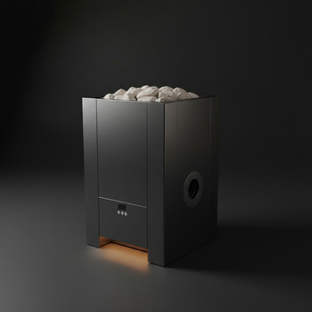 Box-style basic stove with simple service panel